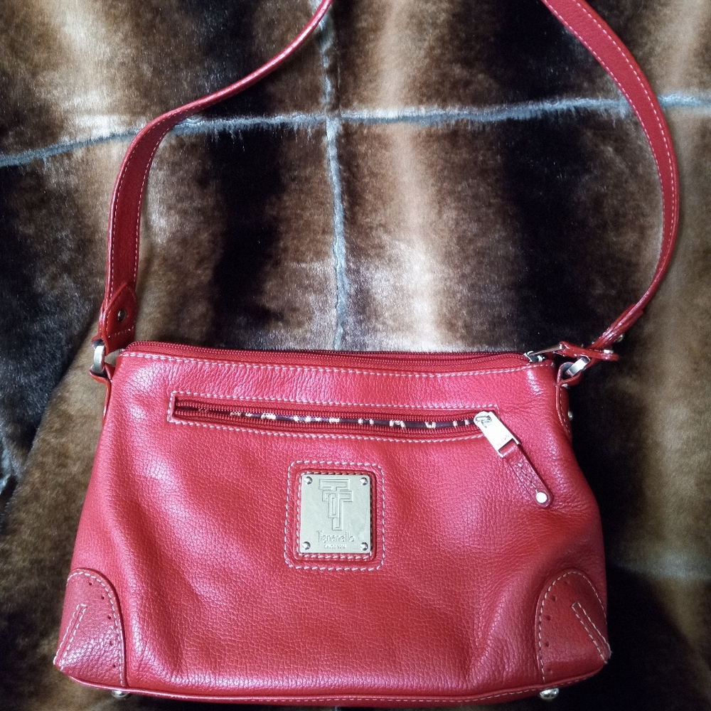 Tignanello red leather shoulder bag